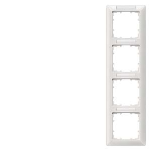 DELTA line titanium white frame quadruple with labeling field vertical