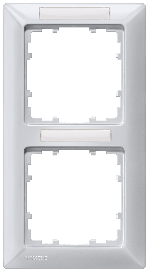 DELTA line aluminum metallic frame double with labeling field vertical