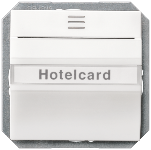 DELTA isystem hotel card switch illuminated with window and labeling field 
