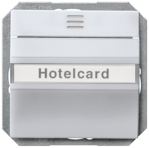 DELTA isystem hotel card switch illuminated with window and labeling field 