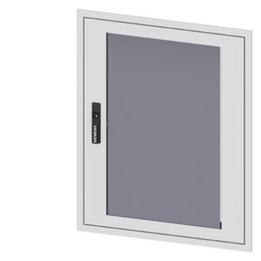 transparent door with masking frame for flush mounting simple version Heigh