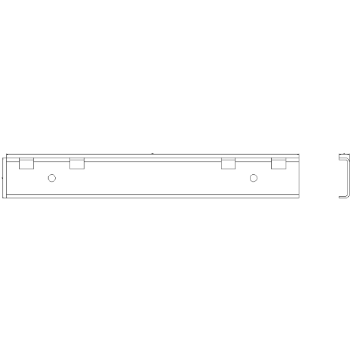 ALPHA 160400 DIN wallmounting rail L250 mm