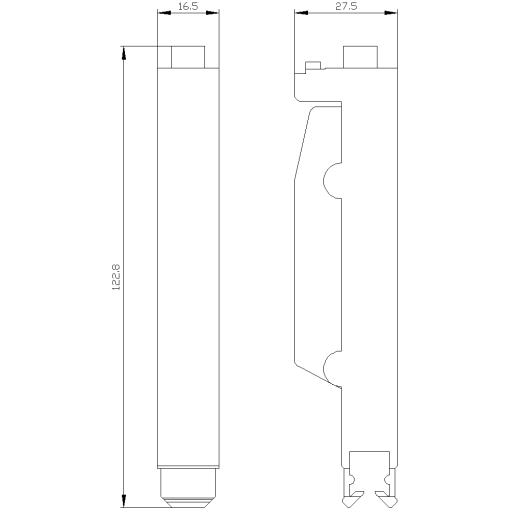 ALPHA 160400 DIN supports for front cover 1 set4 supports