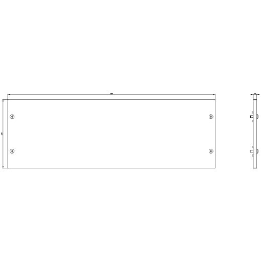 ALPHA 630 Universal 1 set of replacement hinges for section cover consisting