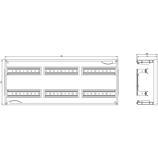 ALPHA 400630 DIN assembly kit for modular installation devices 150 mm tier 