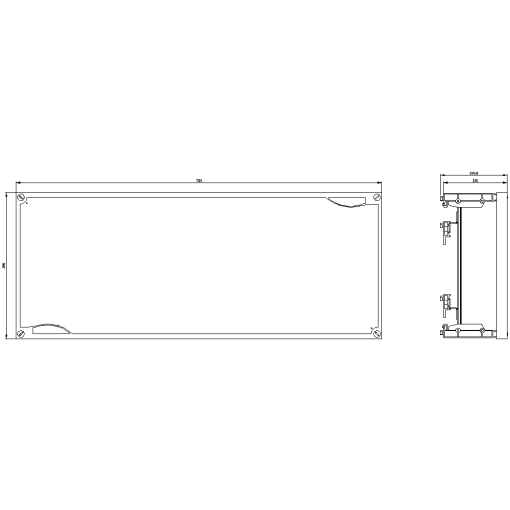 ALPHA 400630 DIN kit for terminal blocks vertical H300 W750