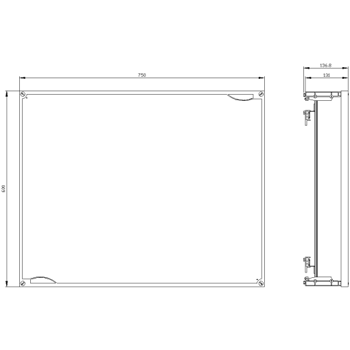 ALPHA 400630 DIN kit for terminal blocks vertical H600 W750
