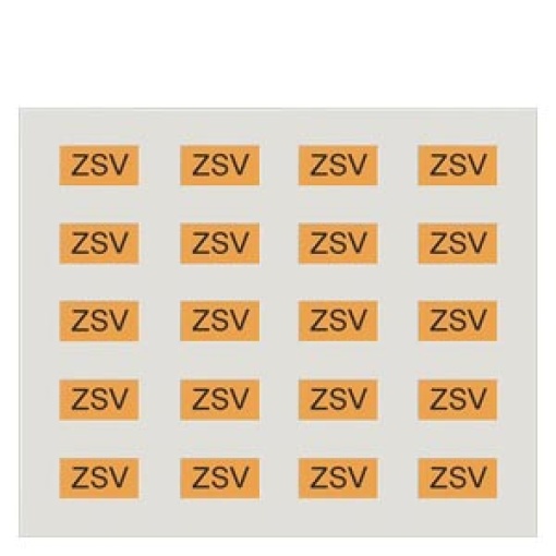 Labeling sheet with 20 adhesive labels in orange for marking
