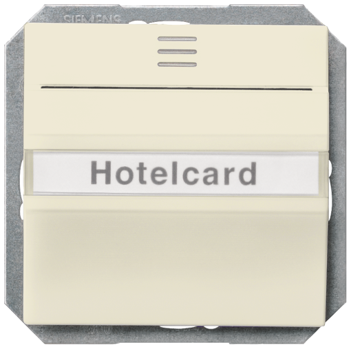 DELTA isystem hotel card switch illuminated with window and labeling field 