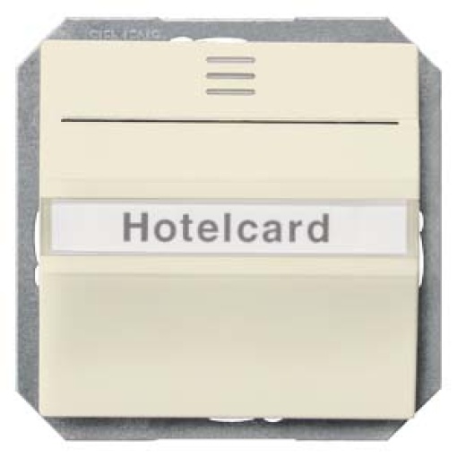 DELTA isystem hotel card switch illuminated with window and labeling field 