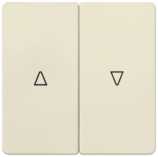 DELTA isystem rocker double with shutterblind UpDown symbols electric white