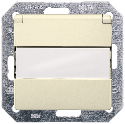 DELTA isystem socket outlet with hinged lidlabeling field and incr touch p