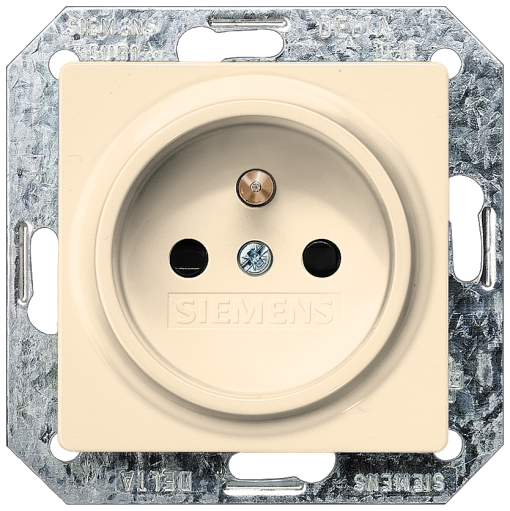 DELTA isystem socket outlet with grounding pin and incr touch protection e