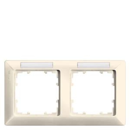 DELTA line electric white frame double with labeling field horizontal