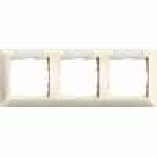 DELTA line electric white frame triple with labeling field horizontal