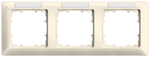DELTA line electric white frame triple with labeling field horizontal