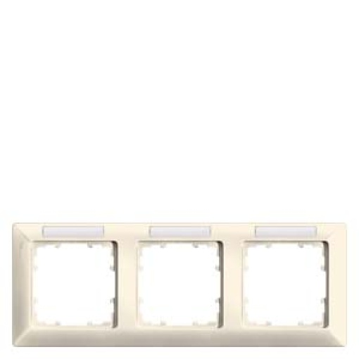 DELTA line electric white frame triple with labeling field horizontal