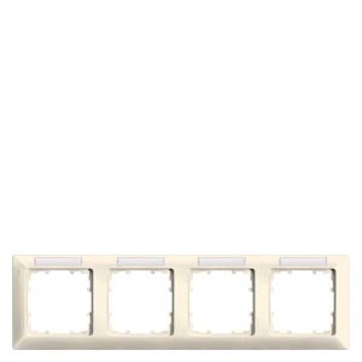 DELTA line electric white frame quadruple with labeling field horizontal