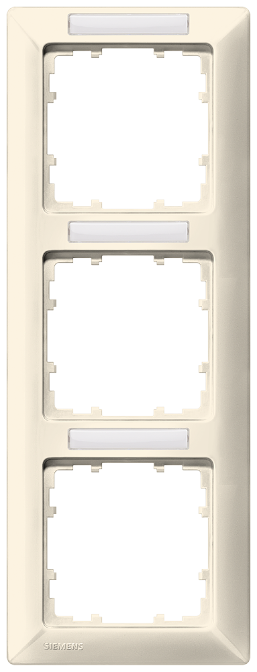 DELTA line electric white frame triple with labeling field vertical