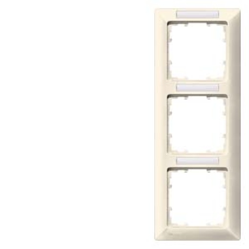 DELTA line electric white frame triple with labeling field vertical