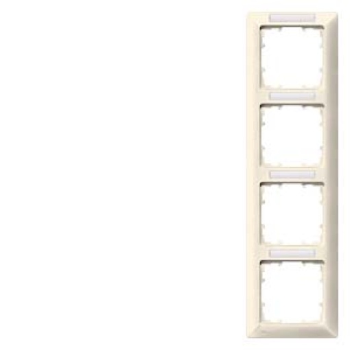 DELTA line electric white frame quadruple with labeling field vertical