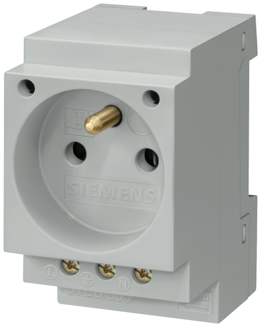 Socket outlet 16A with ground pin acc to CEE 7 for installation in distribut