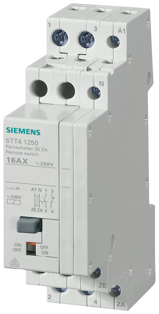 Remote control switch with 1 NO contact and 1 NC with central onoff functio