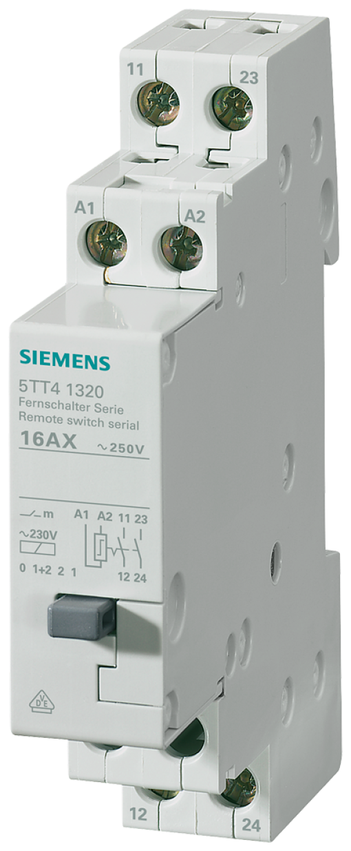Remote control switch with 2 NO contacts with series connection contact for