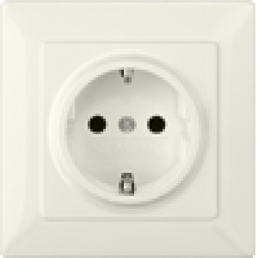 DELTA line SCHUKO socket outlet complete unit with incr touch protection ti