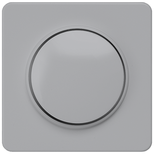 DELTA profil cover plate for dimmer with rotary knob silver
