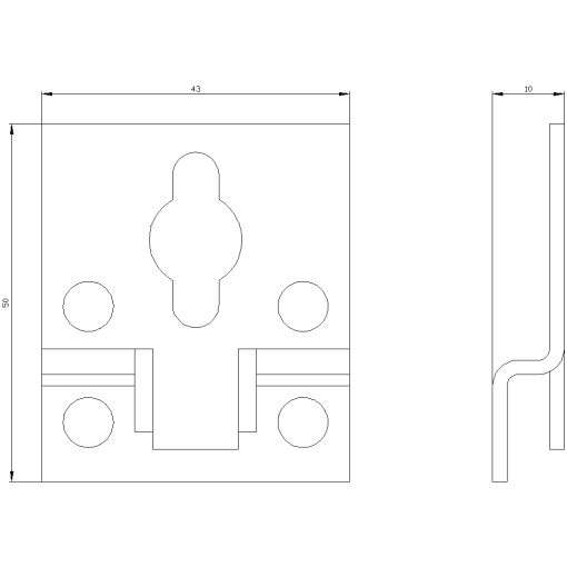 ALPHA 125 Universal Wall mounting bracket 1 set  4 units