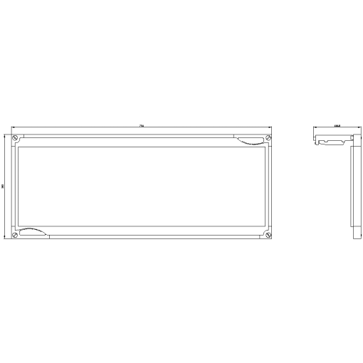 ALPHA 400630 DIN reserve section cover assembly kit with support, 40 mm deep...