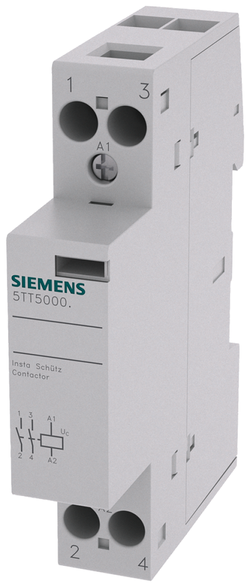 INSTA contactor with 2 NO contacts contact for 230V 400V AC 20A activati