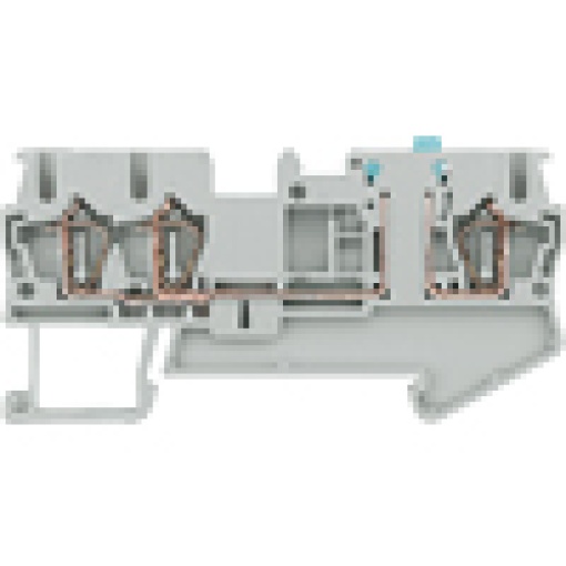 Isolating blade terminal with springloaded connection 3 terminals