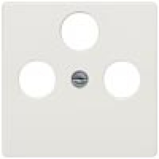 DELTA isystem cover plate for TVRFSAT 3hole titanium white