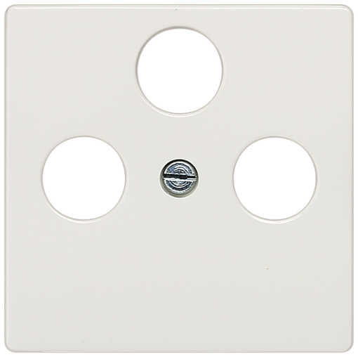 DELTA isystem cover plate for TVRFSAT 3hole titanium white