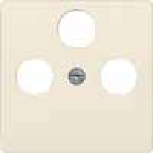 DELTA isystem cover plate for TVRFSAT 3hole electric white