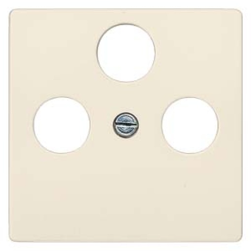 DELTA isystem cover plate for TVRFSAT 3hole electric white