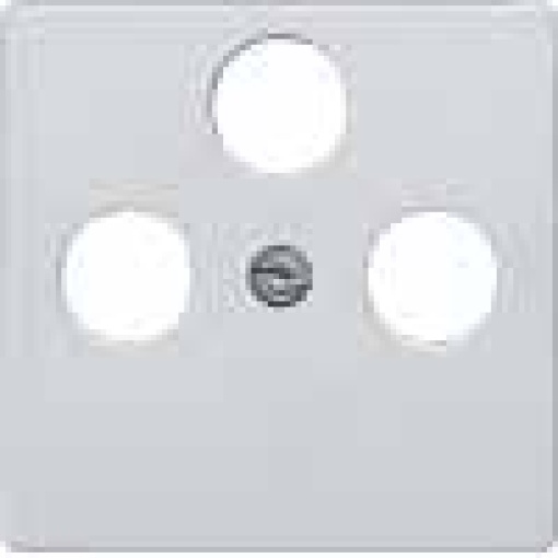 DELTA isystem cover plate for TVRFSAT 3hole aluminum metallic