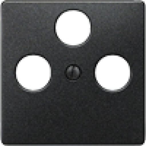 DELTA isystem cover plate for TVRFSAT 3hole carbon metallic