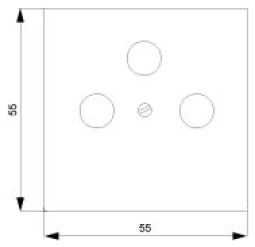 DELTA isystem cover plate for TVRFSAT 3hole carbon metallic