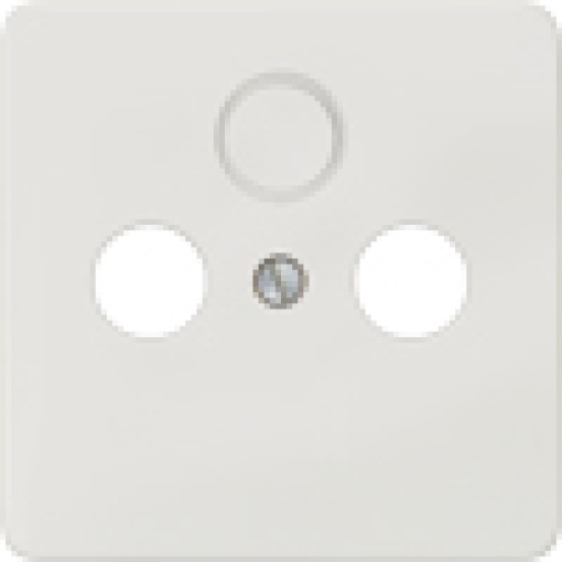 DELTA profil cover plate for TVRFSAT 2 and 3hole titanium white
