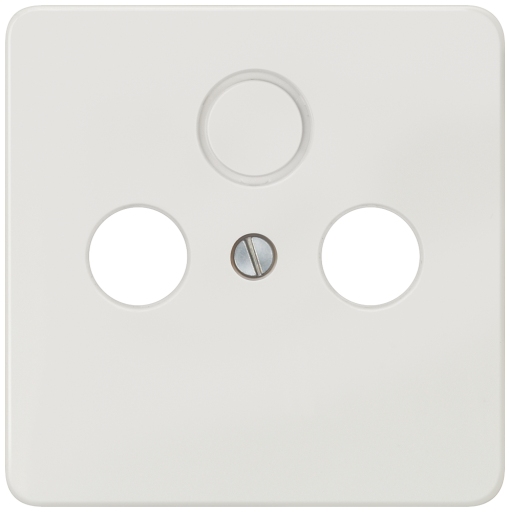 DELTA profil cover plate for TVRFSAT 2 and 3hole titanium white