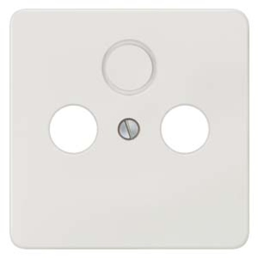 DELTA profil cover plate for TVRFSAT 2 and 3hole titanium white
