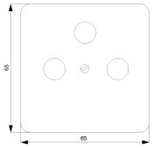 DELTA profil cover plate for TVRFSAT 2 and 3hole titanium white