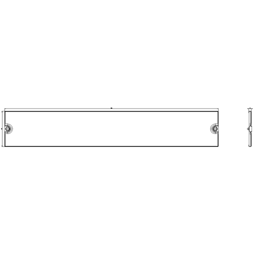 ALPHA 630 Universal Section cover without cutouts H150 mm W900 mm