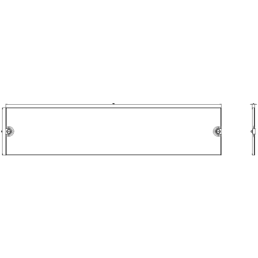 ALPHA 630 Universal Section cover without cutouts H200 mm W900 mm