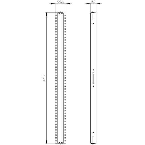 ALPHA 630 Universal Center post for cabinet H1000 mm W900 mm