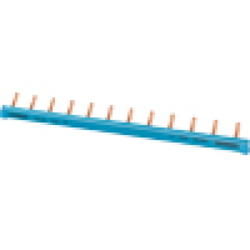 Pin busbar 1phase 10 mm2 12 pins insulation blue can be cut
