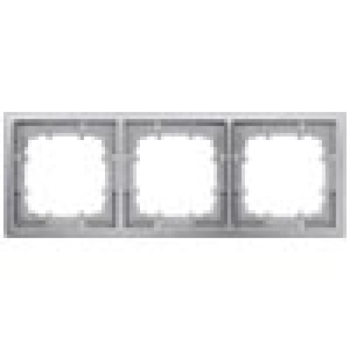 DELTA style platinum metallic frame triple